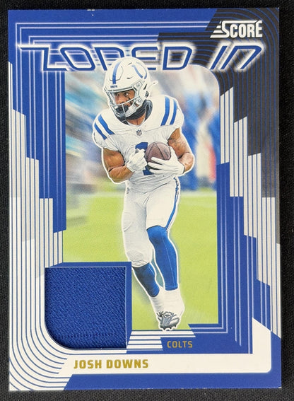 Josh Downs 2025 Panini Score Zoned In Jerseys Colts front