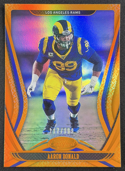 Aaron Donald 2020 Panini Certified Mirror Orange /199 Rams Los Angeles Rams