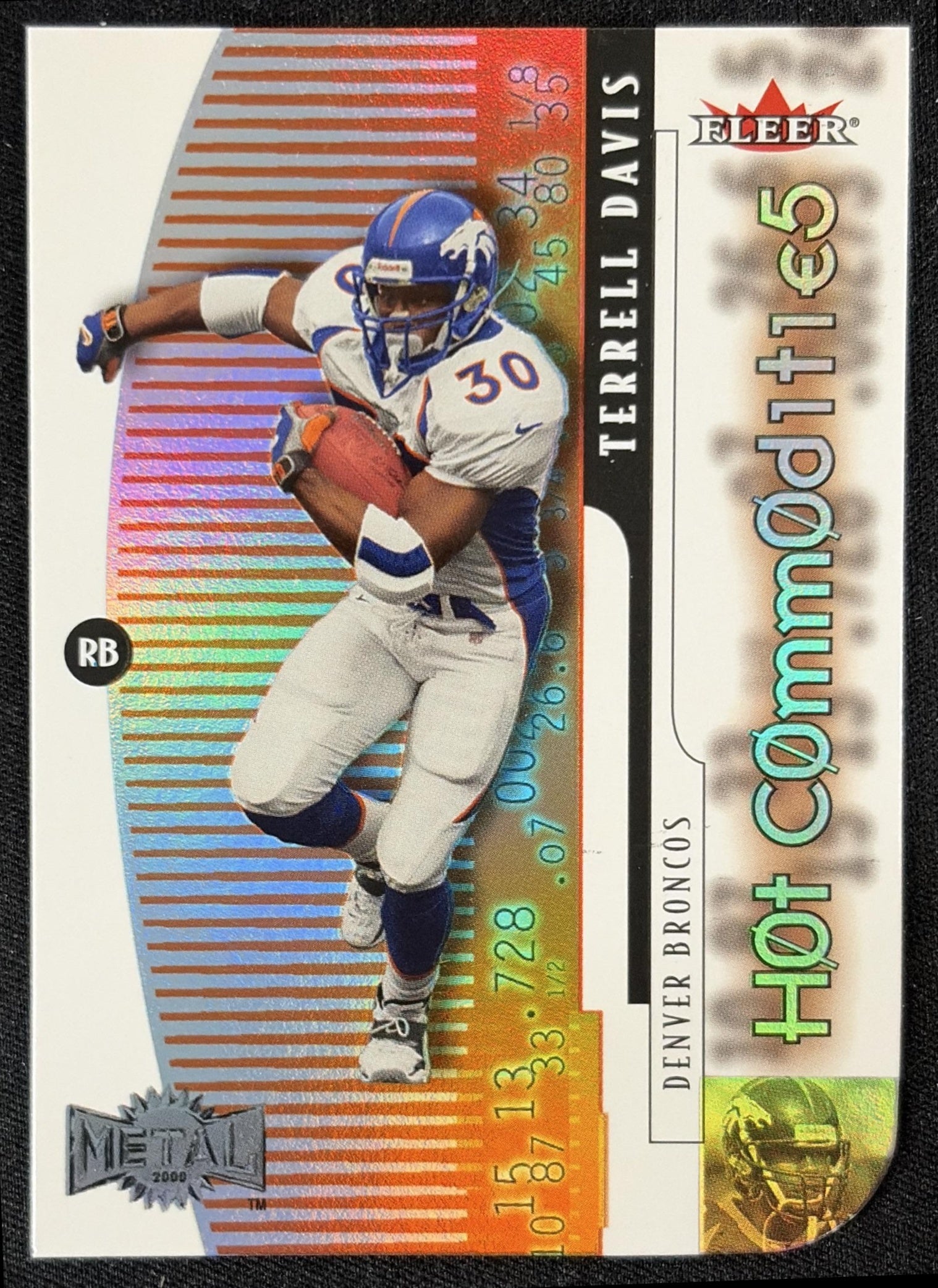 Terrell Davis 2000 Fleer Metal Hot Commodities Broncos