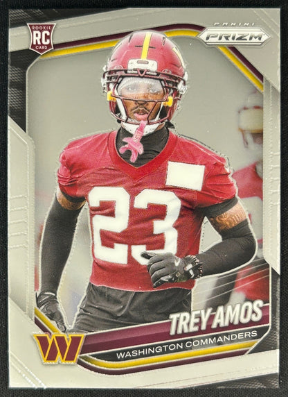 Trey Amos 2025 Panini Prizm Commanders Sports Trading Cards