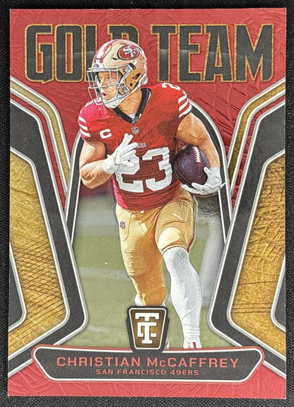 Christian McCaffrey 2024 Totally Certified Gold Team Mirror Red /249 49ers