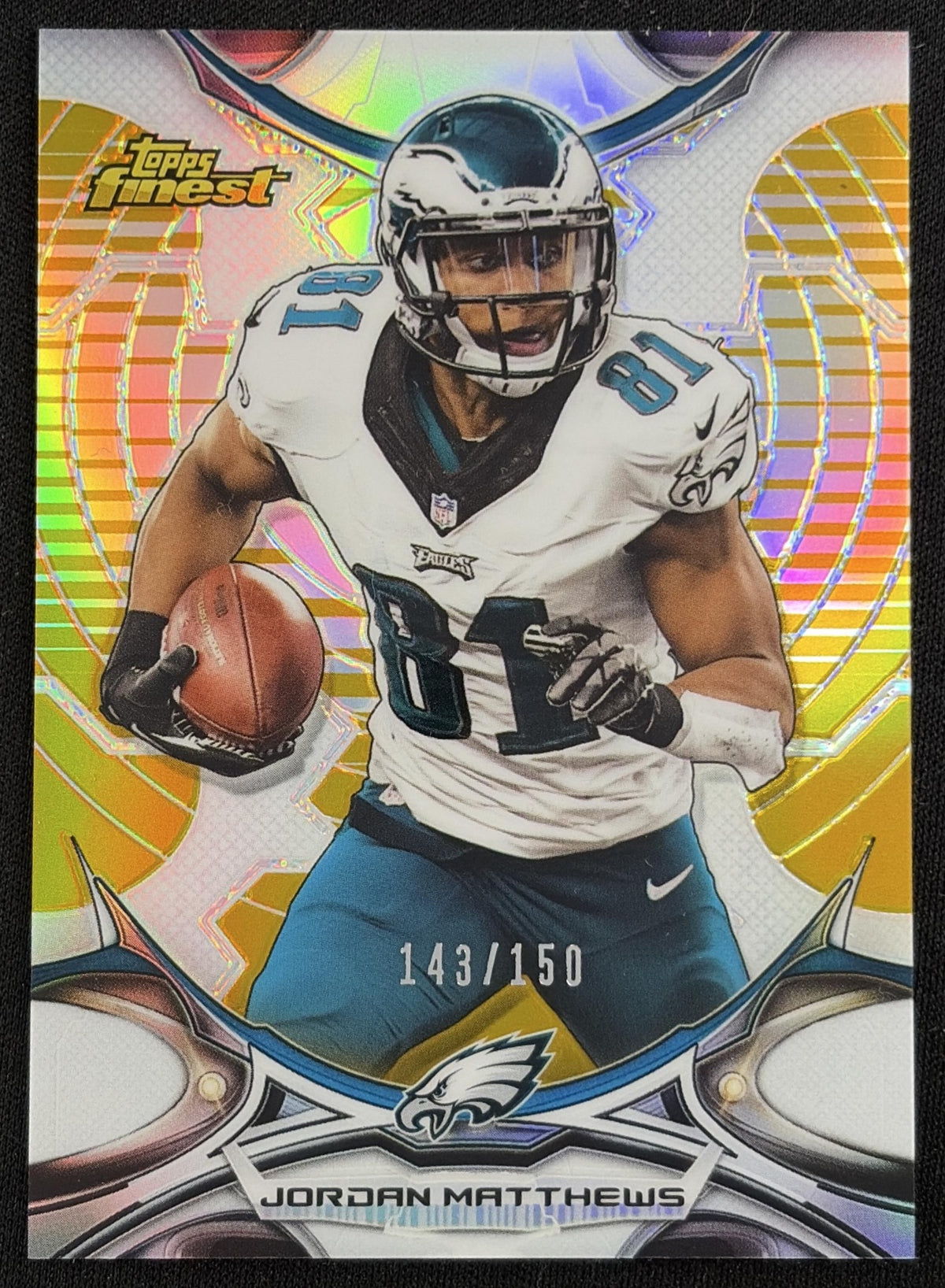 Jordan Matthews 2015 Topps Finest Gold Refractor /150 Eagles - Front