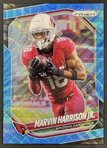 Marvin Harrison Jr. 2024 Panini Prizm Blue Wave /230 Cardinals front
