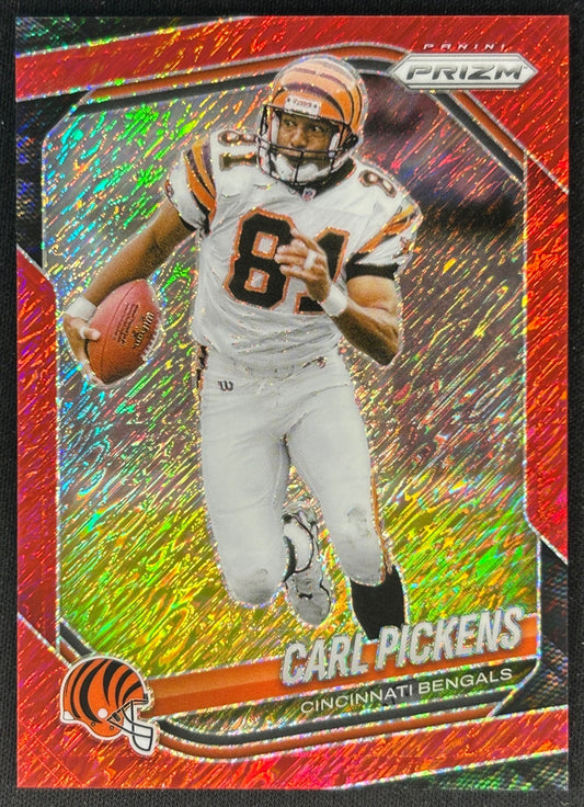 Carl Pickens 2025 Prizm Red Shimmer /49 Bengals - Front