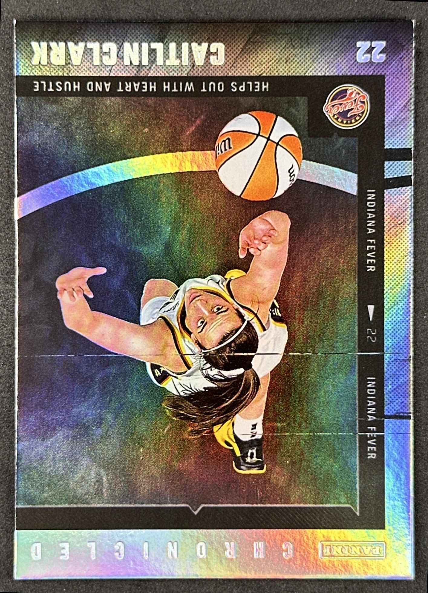Caitlin Clark 2025 Panini Chronicled WNBA Holo Fever 40 Indiana Fever