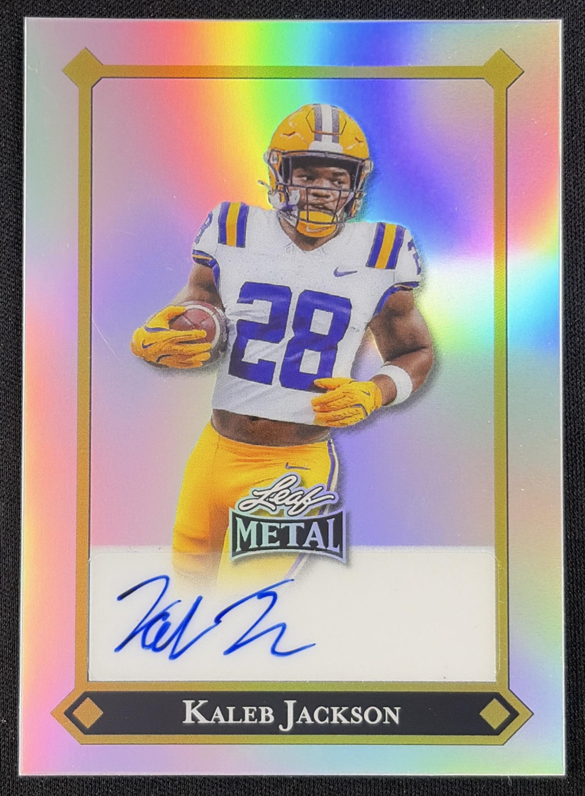 Kaleb Jackson 2025 Leaf Metal 92 LGR Auto Prismatic Silver /25
