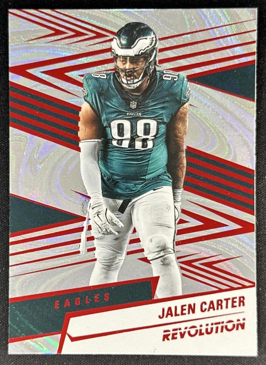 Jalen Carter 2025 Panini Revolution Red Swirl Eagles