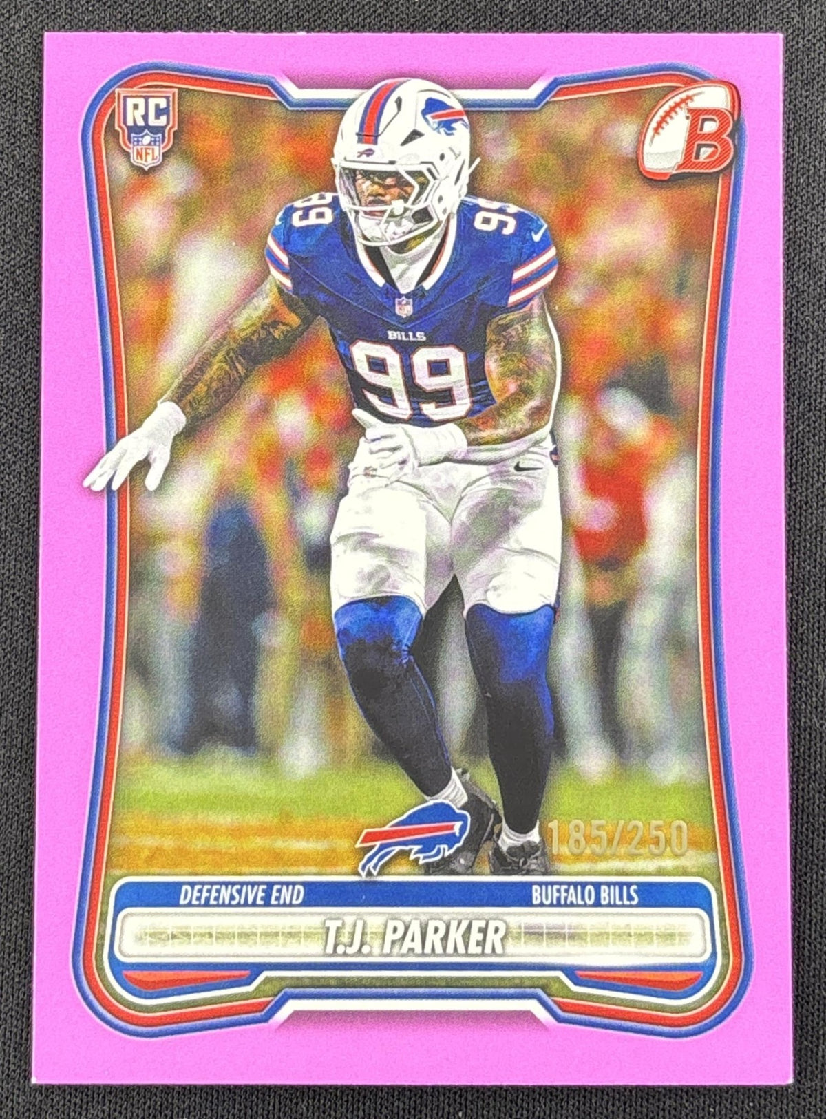 T.J. Parker 2026 Bowman NFL Pink /250 Bills Default Title Sports Trading Card