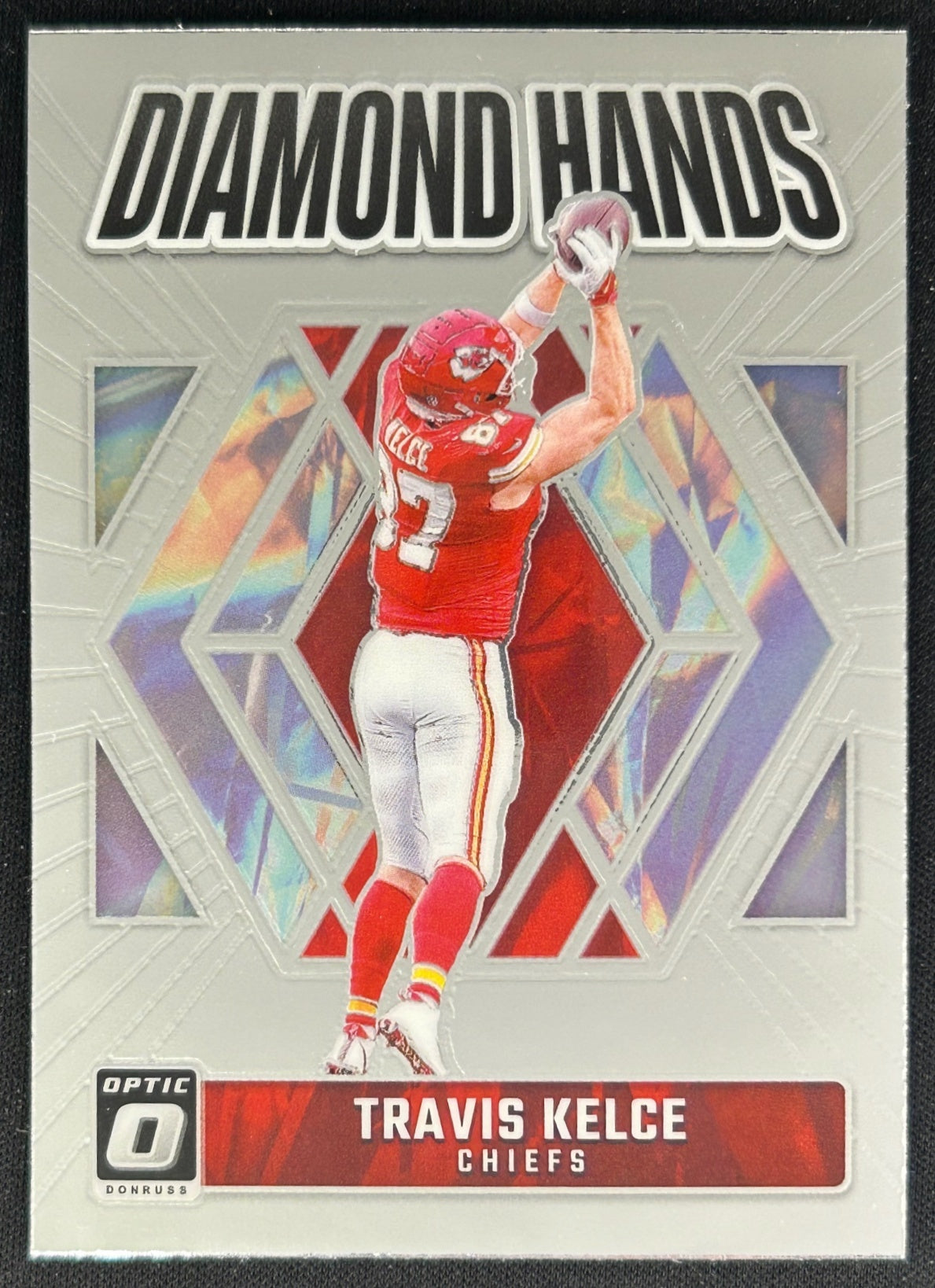 Travis Kelce 2024 Panini Donruss Optic Diamond Hands Chiefs Sports Trading Cards