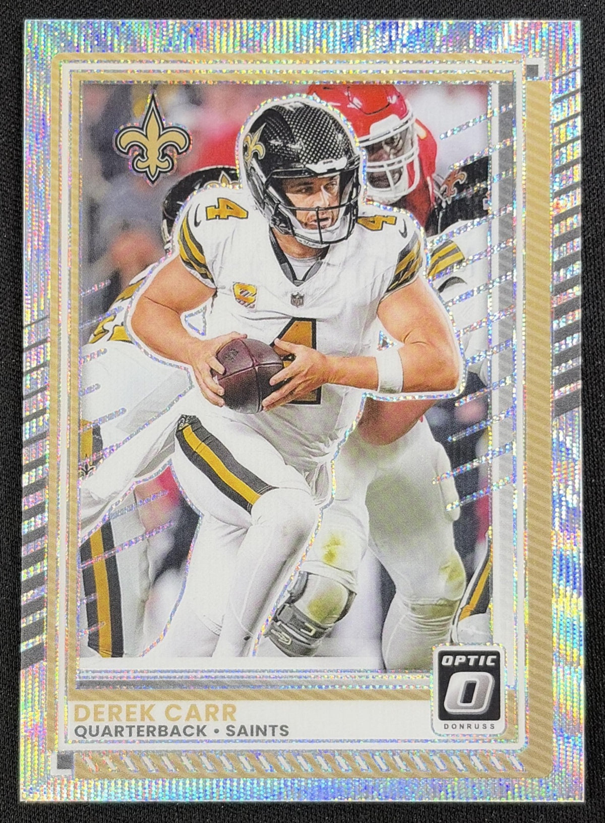 Derek Carr 2025 Panini Donruss Optic Wave Prizm /300 Saints