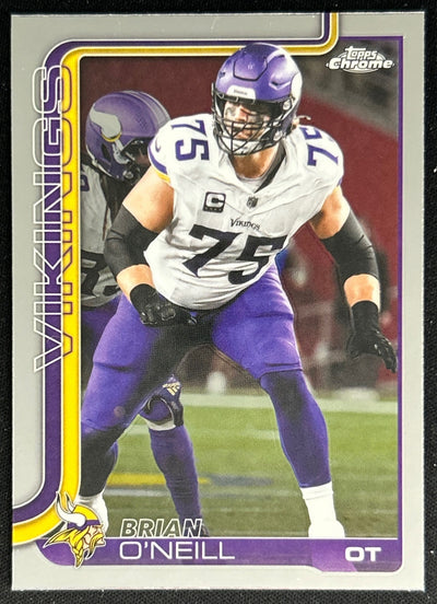 Brian O'Neill 2025 Topps Chrome Vikings Sports Trading Cards