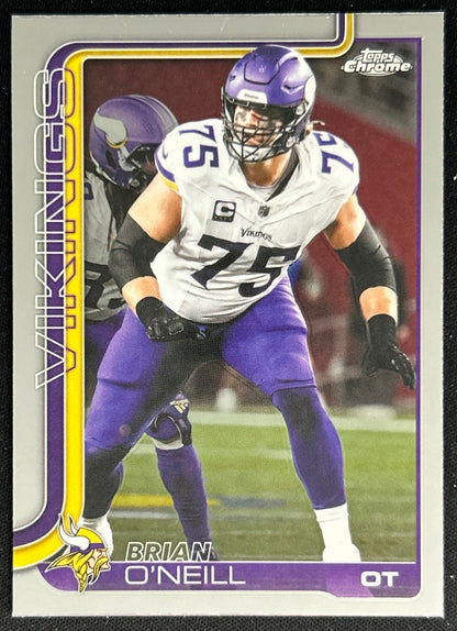 Brian O'Neill 2025 Topps Chrome Vikings Sports Trading Cards