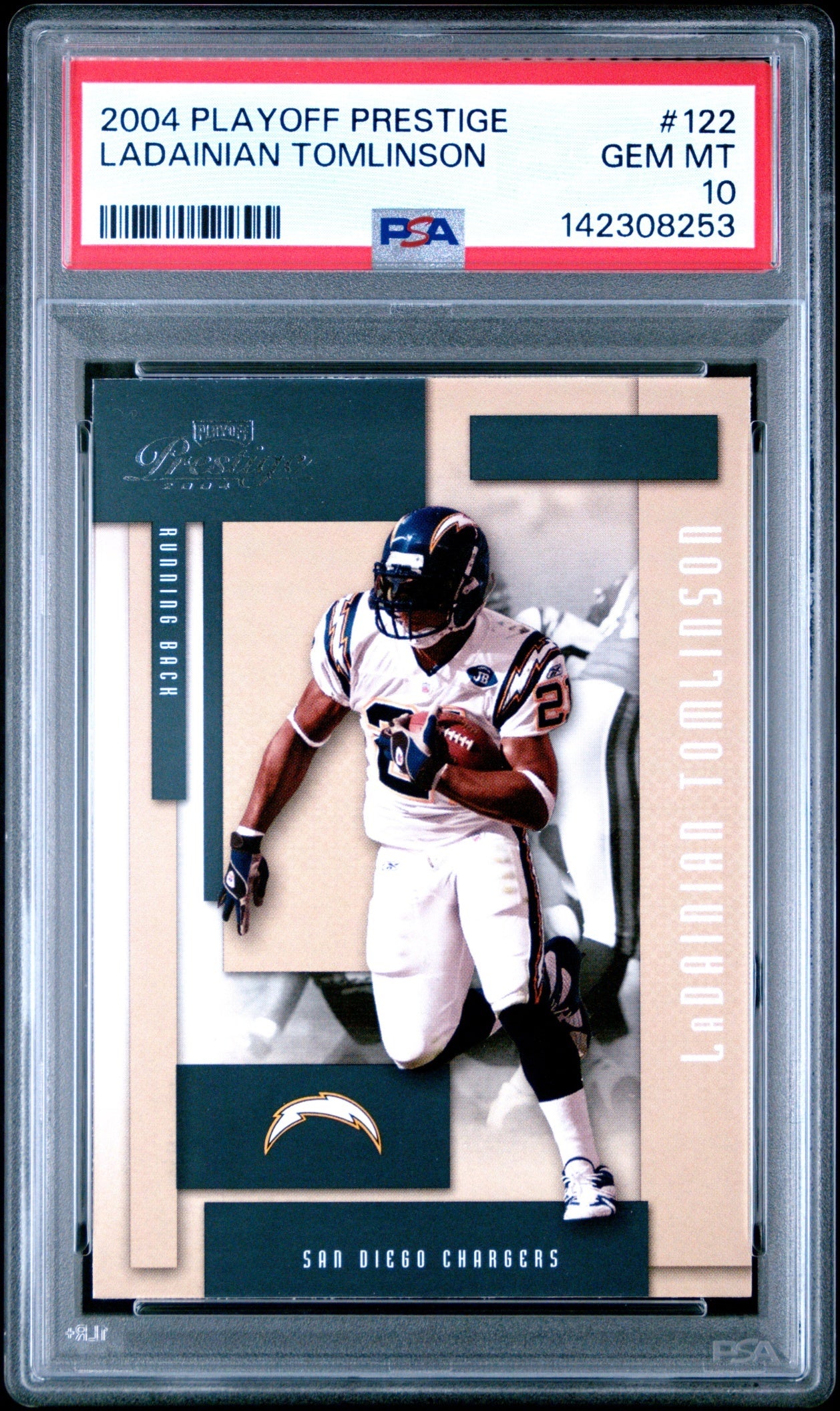 LaDainian Tomlinson 2004 Playoff Prestige PSA 10 Chargers front