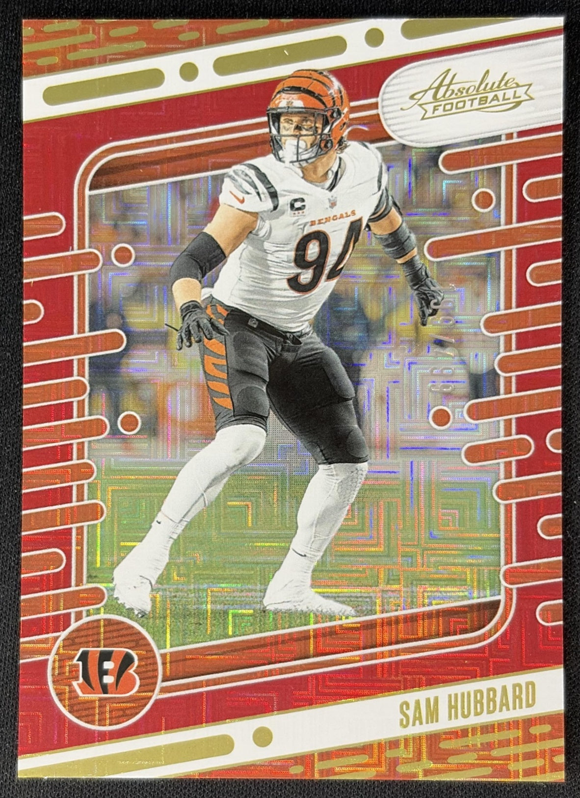 Sam Hubbard 2024 Panini Absolute Orange Mosaic /299 Bengals front