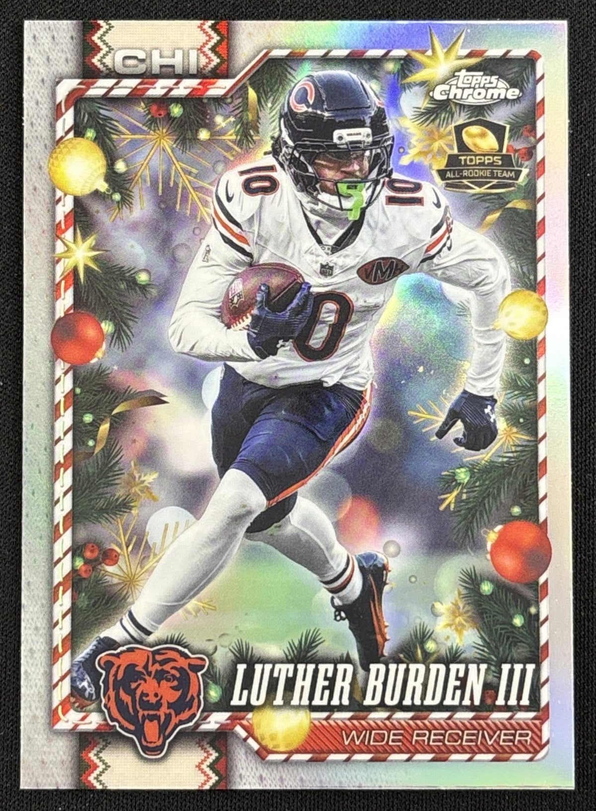 Luther Burden III 2026 Topps Holiday Chrome Bears - Front