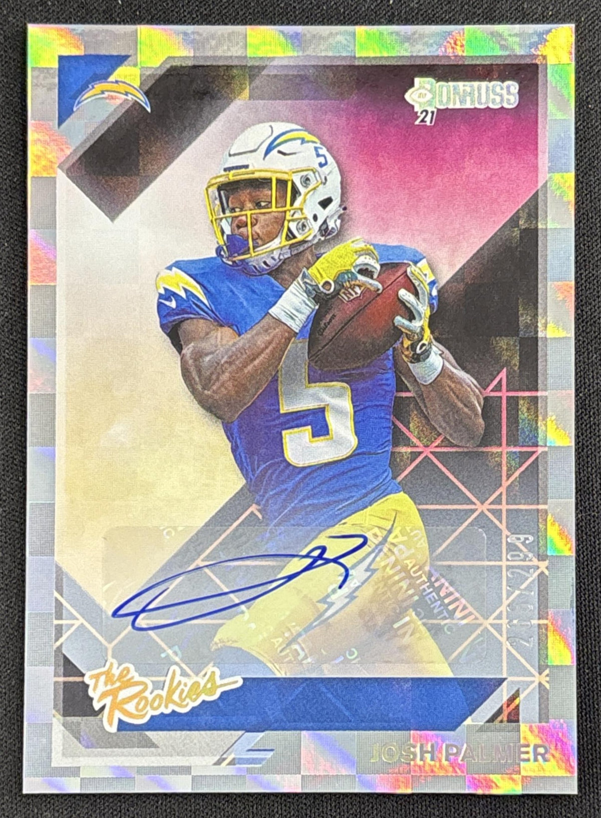 Josh Palmer 2021 Panini Donruss The Rookies Auto /299 Chargers