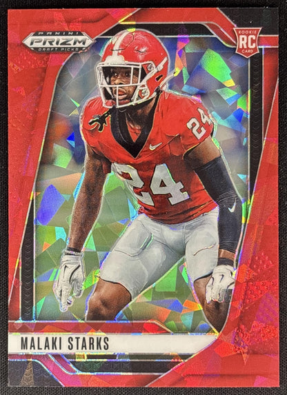 Malaki Starks 2025 Panini Prizm Draft Picks Red Ice Bulldogs Sports Trading Card
