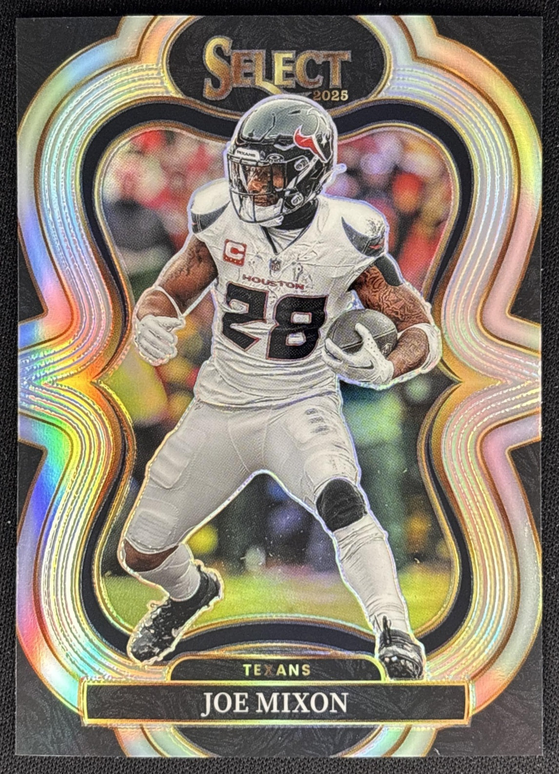 Joe Mixon 2025 Panini Select Suite Level Silver Prizm Texans front