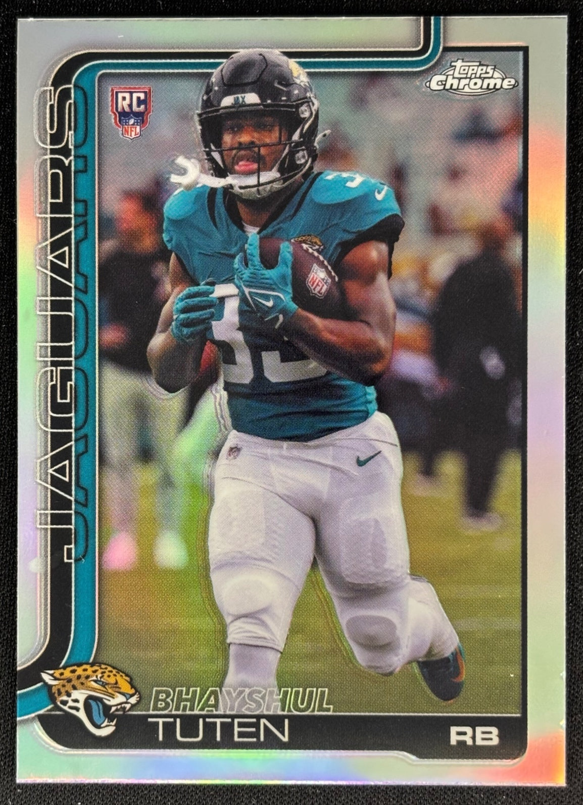 Bhayshul Tuten 2025 Topps Chrome Rookie Refractor Jaguars Sports Trading Cards