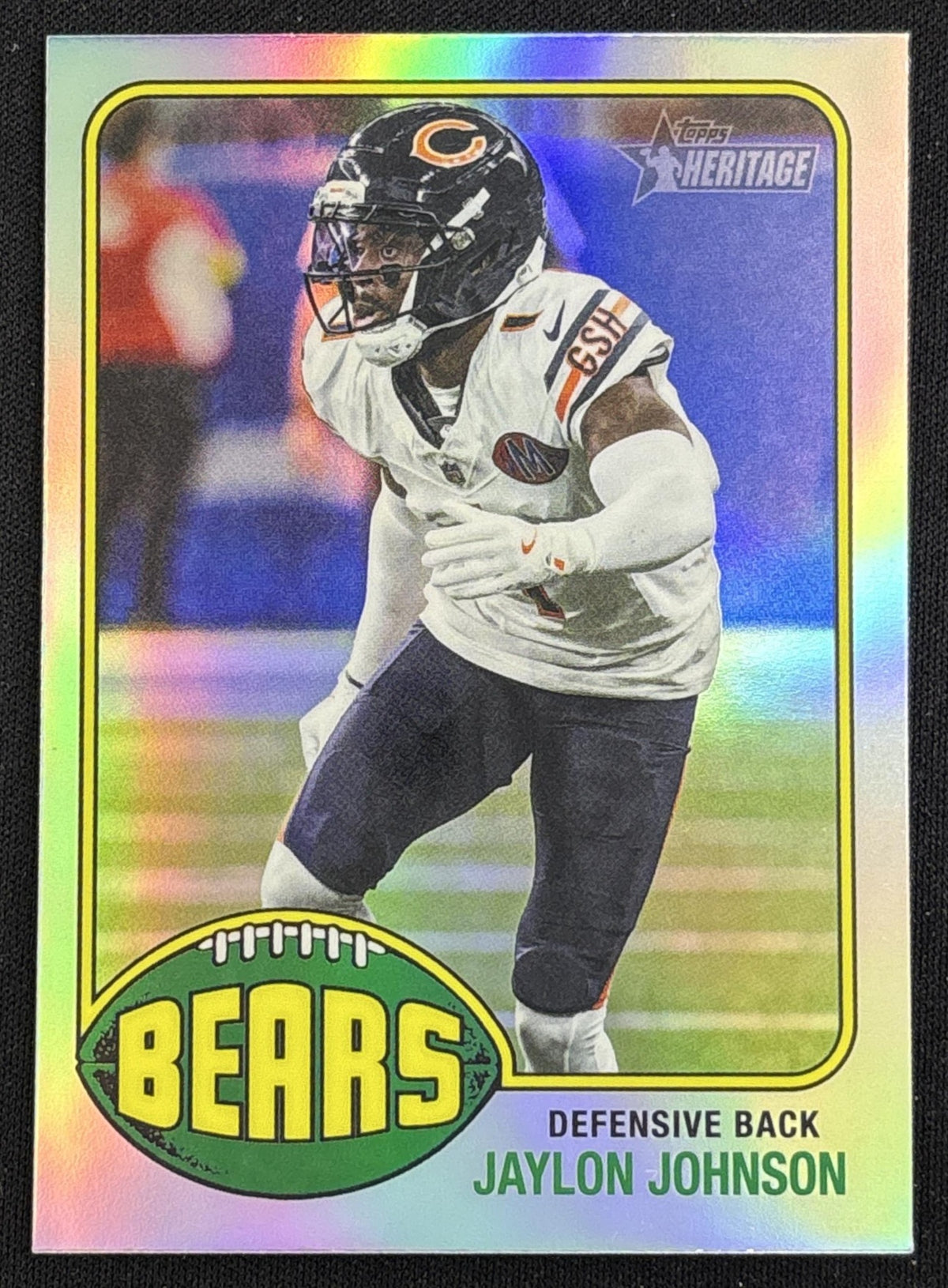 Jaylon Johnson 2026 Topps Heritage Bears Sports Trading Card