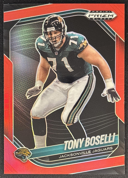 Tony Boselli 2025 Panini Prizm Black Red /299 Jaguars front