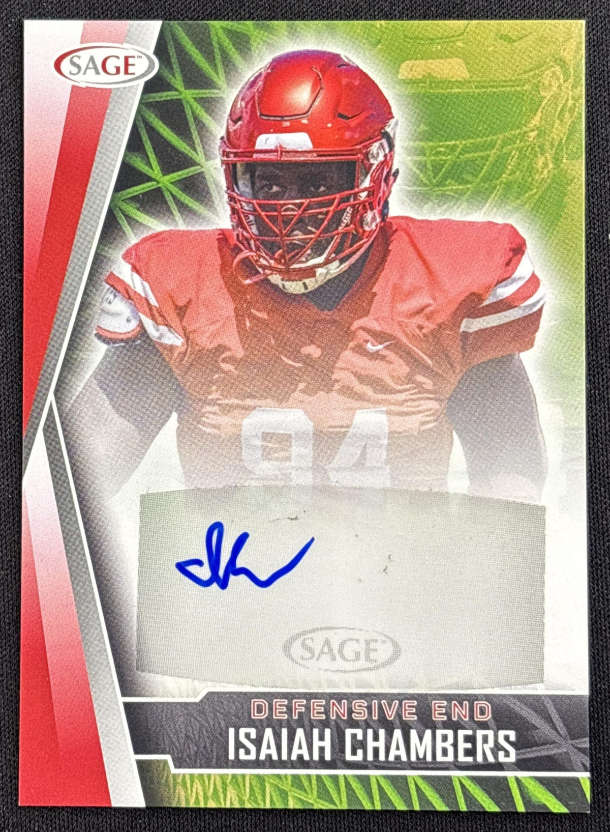 Isaiah Chambers 2022 SAGE Auto Red