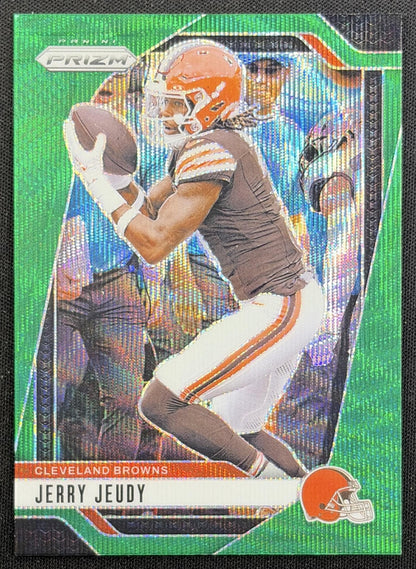 Jerry Jeudy 2024 Panini Prizm Green Wave Browns front