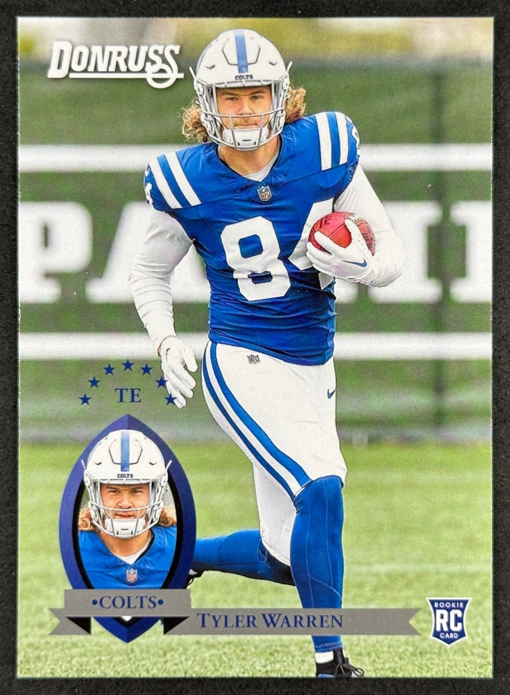 Tyler Warren 2025 Donruss Retro 1995 Colts Sports Trading Card