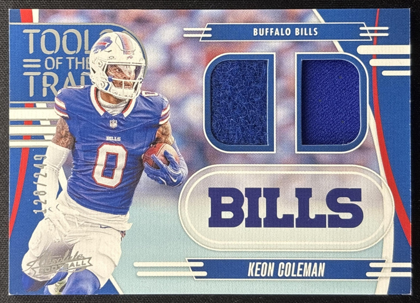 Keon Coleman 2025 Panini Absolute Tools of the Trade Double /249 Bills Sports Trading Card