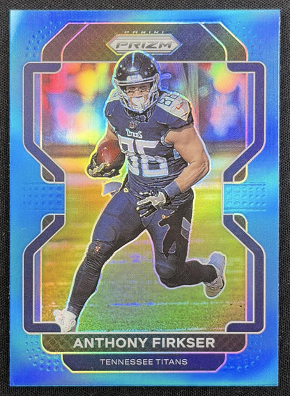 Anthony Firkser 2021 Panini Prizm Light Blue Titans front