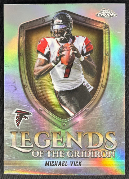 Michael Vick 2025 Topps Chrome Legends of the Gridiron Refractor Falcons Sports Trading Cards