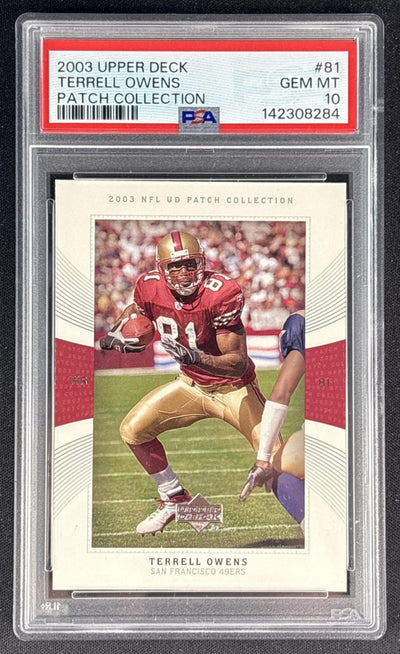 Terrell Owens 2003 Upper Deck Patch Collection PSA 10 49ers Front