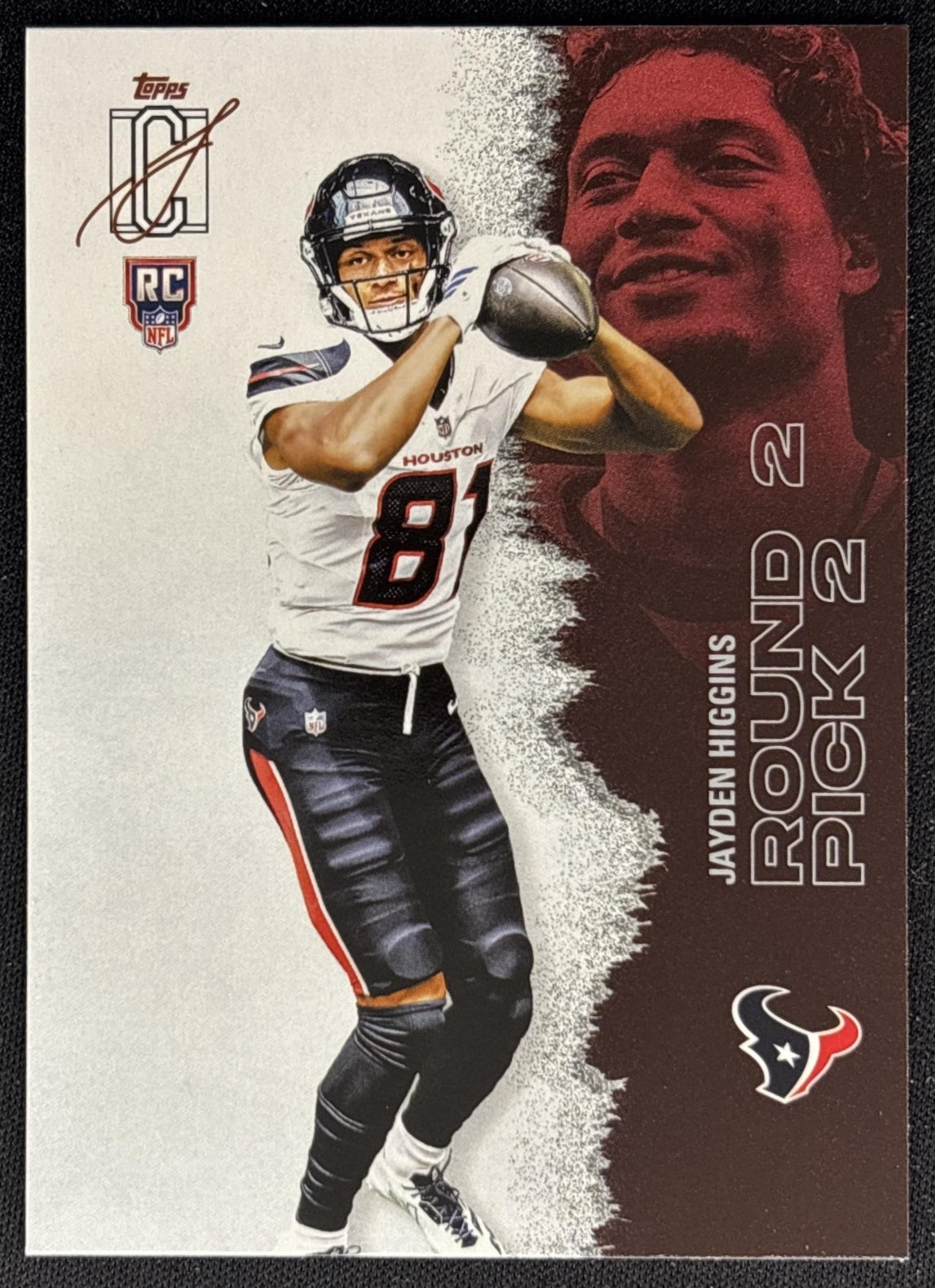 Jayden Higgins 2025 Topps Signature Class Rookie Texans front