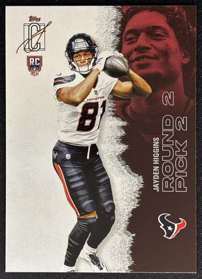 Jayden Higgins 2025 Topps Signature Class Rookie Texans front
