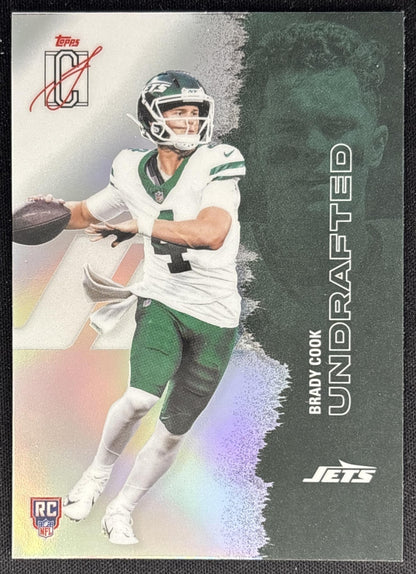 Brady Cook 2025 Topps Signature Class Chrome Rookie White Refractor Jets Sports Trading Cards