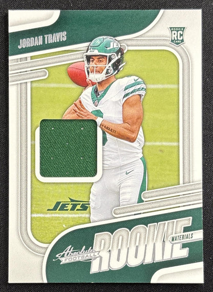 Jordan Travis 2024 Panini Absolute Rookie Materials Jets