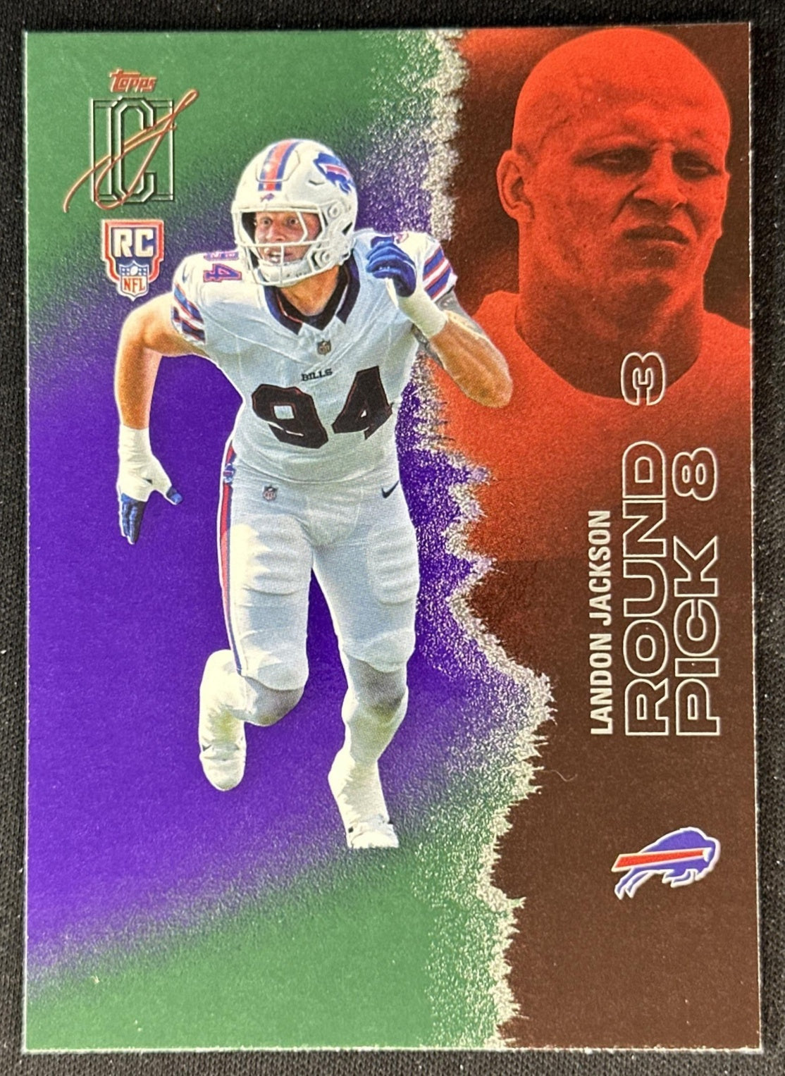 Landon Jackson 2025 Topps Signature Class Green & Purple Rookie Bills front