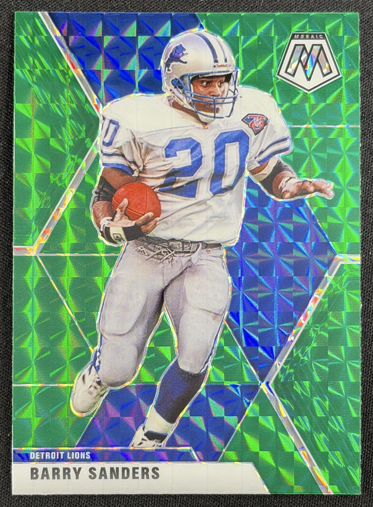 Barry Sanders 2020 Panini Mosaic Prizm Green Lions