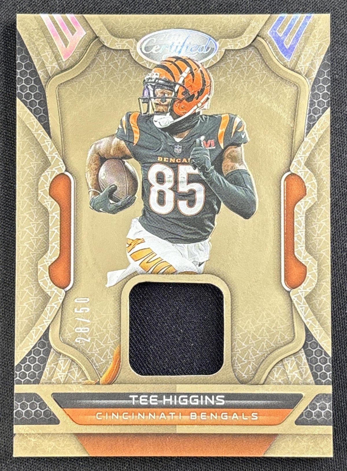 Tee Higgins 2022 Panini Certified Materials Mirror Bronze Etch /50 Bengals
