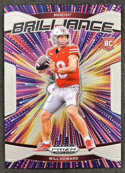 Will Howard 2025 Panini Prizm Draft Picks Brilliance Buckeyes Steelers