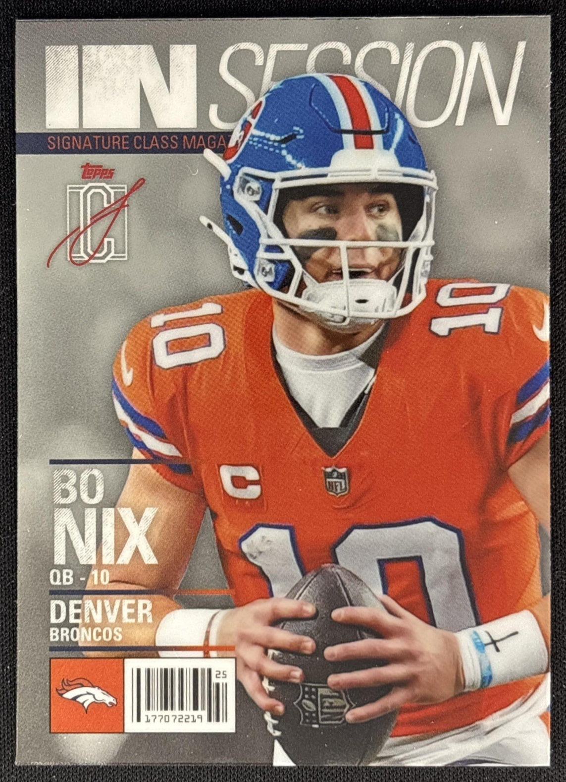 Bo Nix 2025 Topps Signature Class In Session Broncos