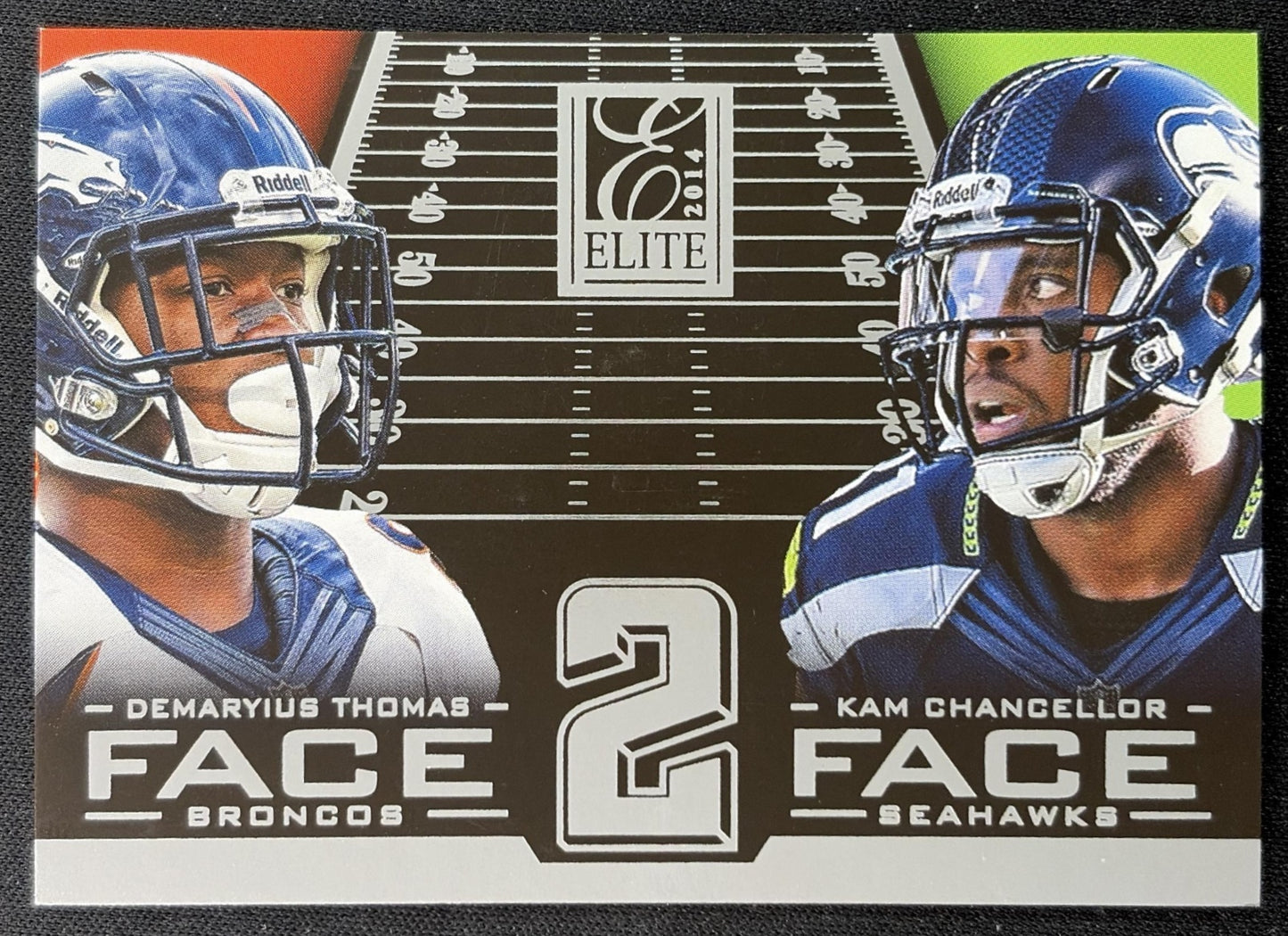 Kam Chancellor Demaryius Thomas 2014 Panini Elite Face 2 Silver - Front