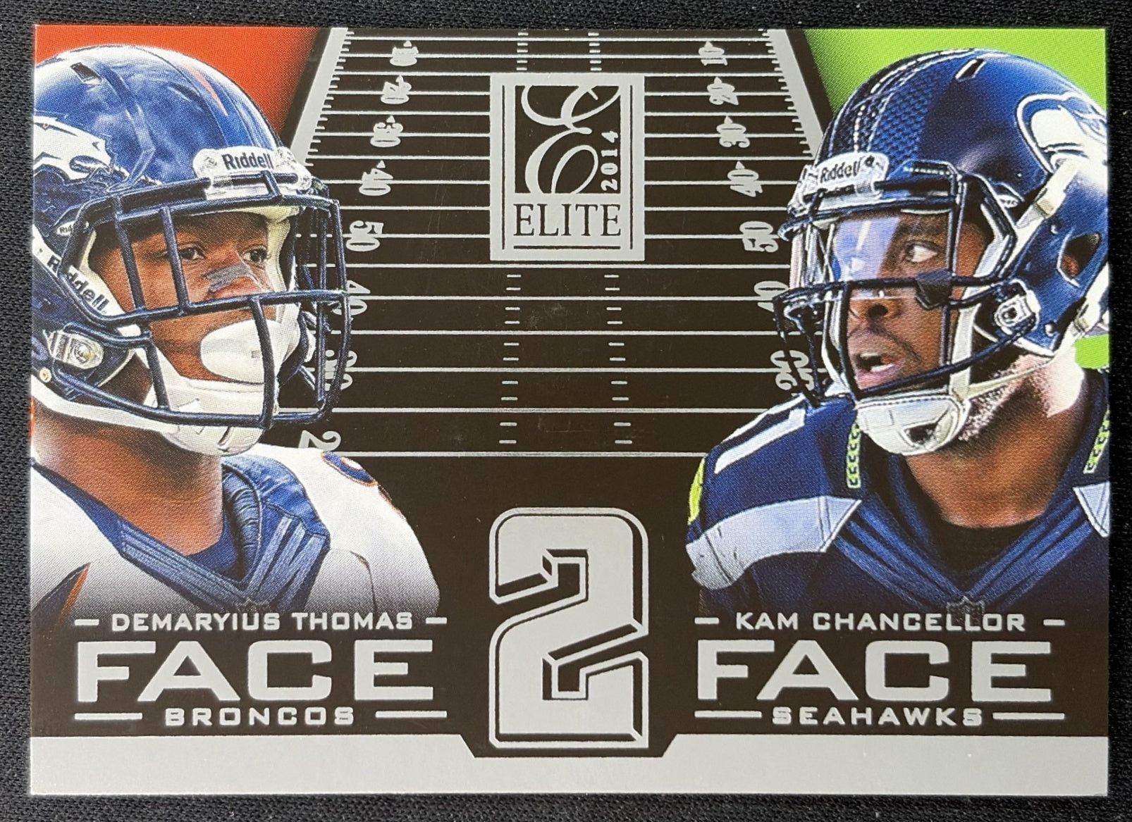 Kam Chancellor Demaryius Thomas 2014 Panini Elite Face 2 Silver - Front