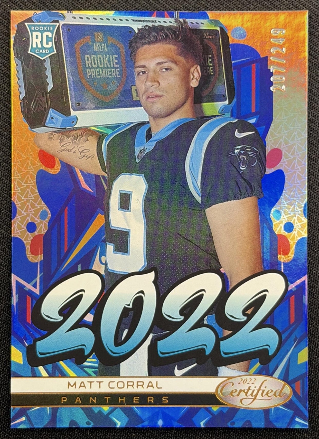 Matt Corral 2022 Panini Certified Mirror Bronze /249 Panthers