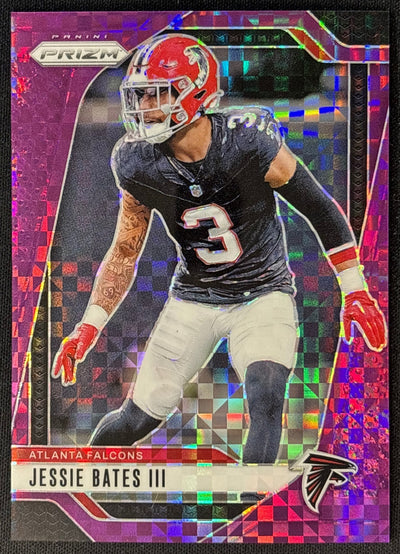 Jessie Bates III 2024 Prizm Purple Power /49 Falcons front | Wayne Collection