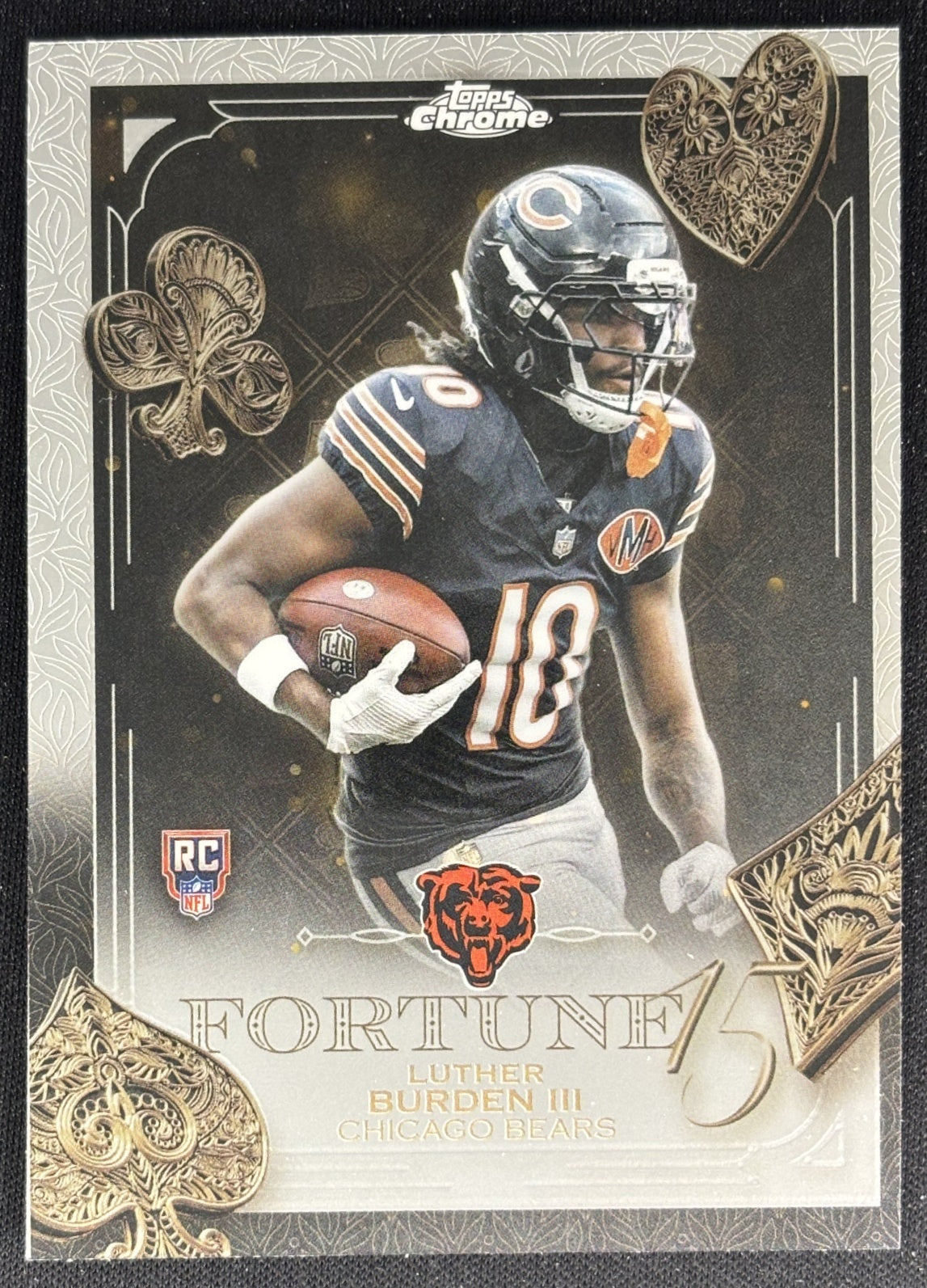 Luther Burden III 2025 Topps Chrome Fortune 15 Bears Sports Trading Cards