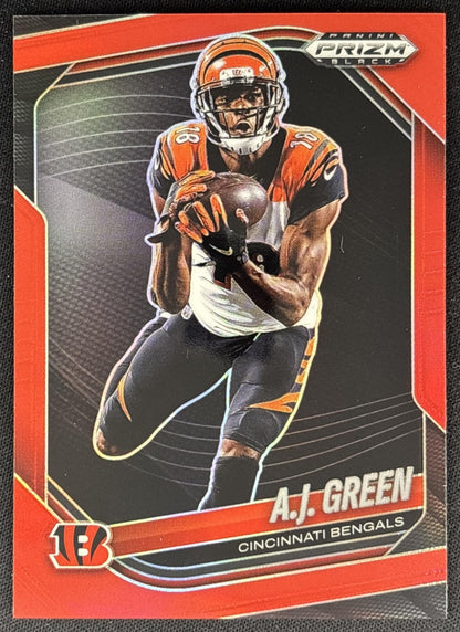 A.J. Green 2025 Panini Prizm Black Red /299 Bengals Sports Trading Cards