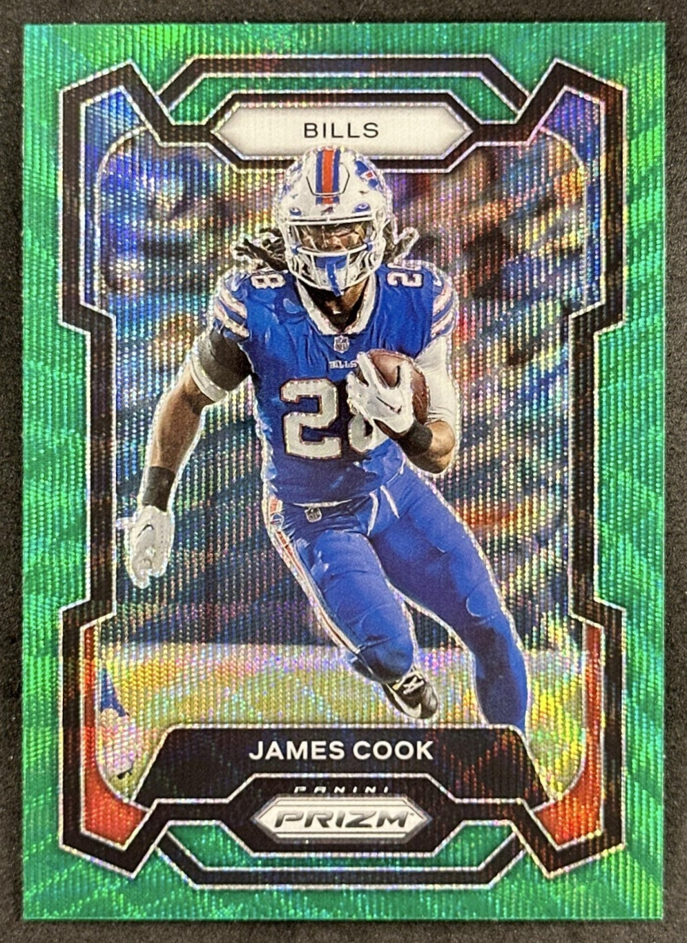 James Cook 2023 Panini Prizm Green Wave Bills Sports Trading Cards