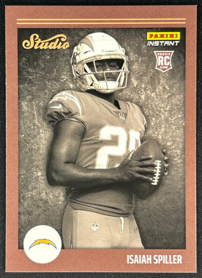 Isaiah Spiller 2022 Instant Studio Rookies Chargers Sports Trading Card
