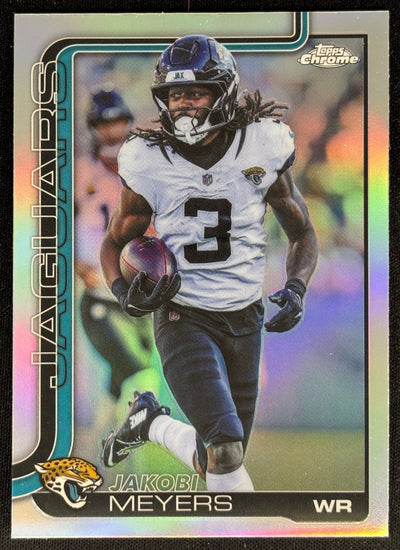 Jakobi Meyers 2025 Topps Chrome Refractor Jaguars Sports Trading Card